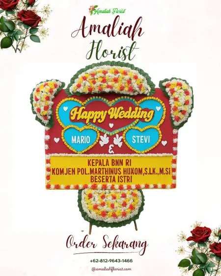 Papan Bunga Pernikahan Batu Agung